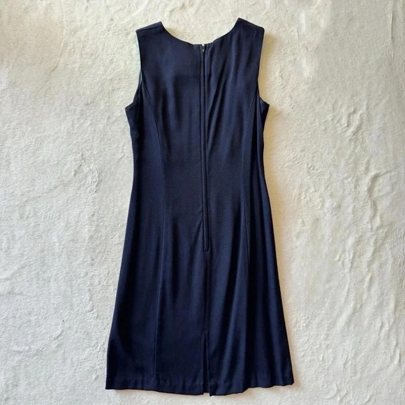 Vintage 80s 90s 2 Piece Dress Suit Set Office Blazer Jacket Dress Set - Picture 2 of 16